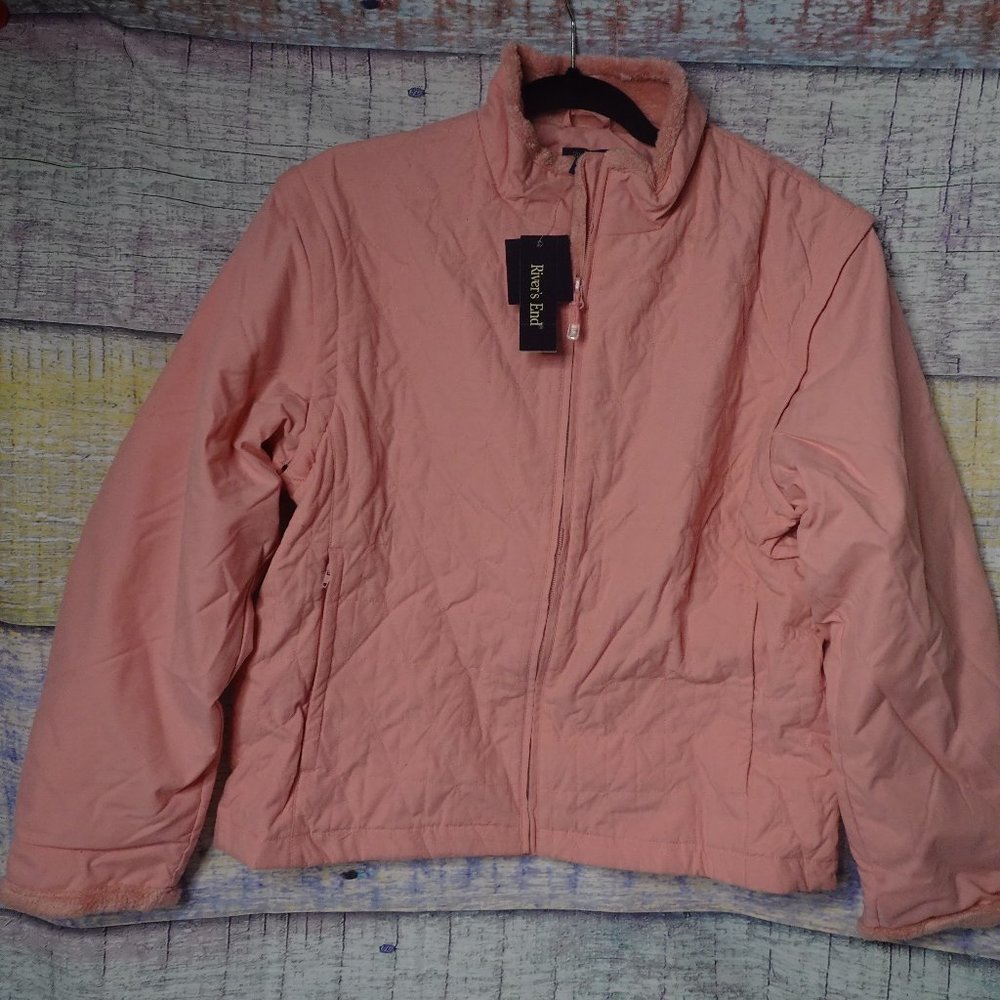 Rivers End Womens Convertible Jacket / Vest Size large color Pink